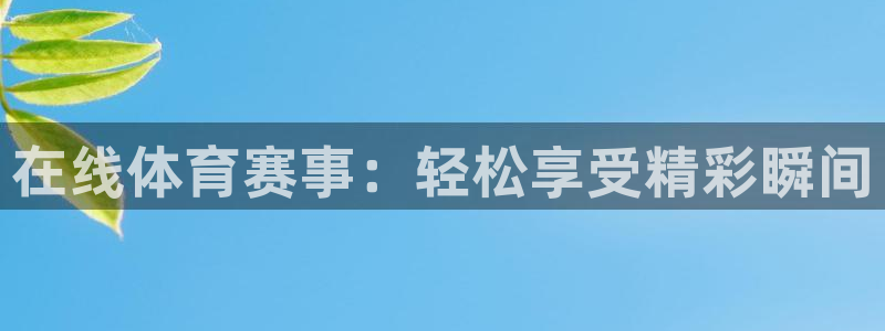 在线体育赛事：轻松享受精彩瞬间